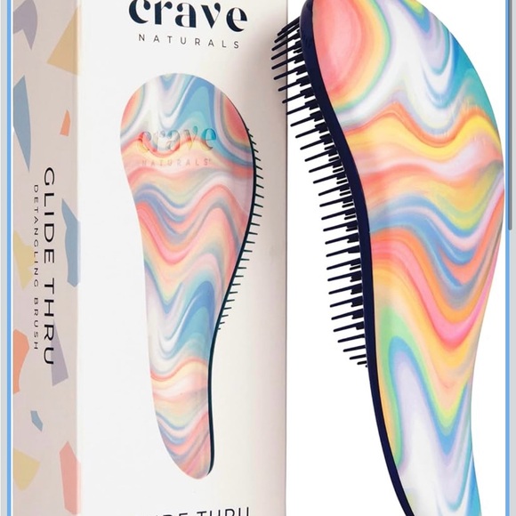 NEW Crave Naturals Glide Thru Detangling Hair Brush - Picture 3 of 5
